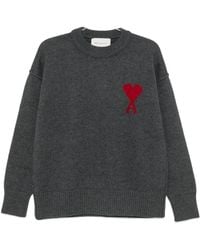 Ami Paris - Ami De Coeur Crew-Neck Sweater - Lyst