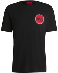 HUGO - Camiseta con logo estampado - Lyst