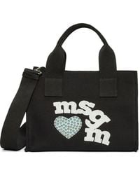 MSGM - Handtasche Mit Herz-Print - Lyst