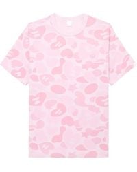 AAPE BY A BATHING AP - Camouflage-Print Heart-Patch T-Shirt - Lyst