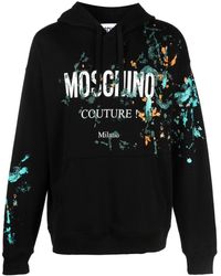 Moschino - Katoenen Hoodie Met Print - Lyst