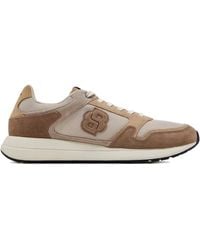 BOSS - Baskets À Monogramme Double B Et Finitions En Daim - Lyst