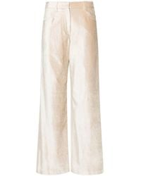 Brunello Cucinelli - Wide-leg Velvet Trousers - Lyst