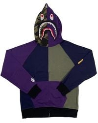 A Bathing Ape - Ponr Shark-Logo Full-Zip Hoodie - Lyst