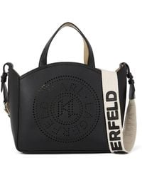 KARL LAGERFELD - K/circle Perforated-logo Tote Bag - Lyst