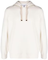 Brunello Cucinelli - Ribbed-knit Drawstring Hoodie - Lyst