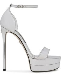 Dolce & Gabbana - 145Mm Mirror-Effect Platform Sandals - Lyst