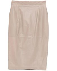 Max Mara - Leather Skirt - Lyst