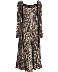 Proenza Schouler - Kleid mit Leoparden-Print - Lyst