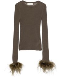 Blumarine - フェザートリム ロングtシャツ - Lyst