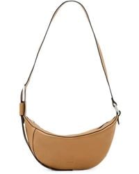 AllSaints - Buckle-Strap Crescent Shoulder Bag - Lyst
