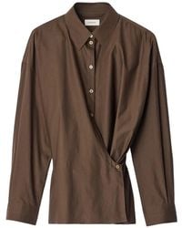 Lemaire - Straight Collar Twisted Shirt - Lyst