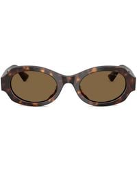 Giorgio Armani - Tortoiseshell Oval-Frame Sunglasses - Lyst