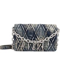 DIESEL - Borsa A Spalla Trapuntata Con Ciondolo Logo - Lyst
