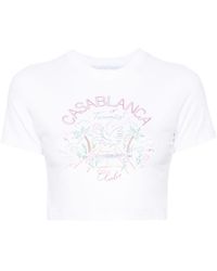 Casablanca - T-Shirt mit Tennis Club-Print - Lyst