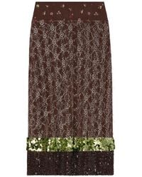 Tory Burch - Embellished Lace Skirt - Lyst