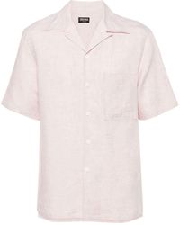 Zegna - Short-sleeve Linen Shirt - Lyst