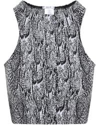 Wolford - Snakeskin-Print Halter-Neck Top - Lyst