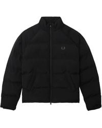 Fred Perry - Quilted Laurel-wreath Padded Jacket - Lyst