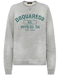 DSquared² - Distressed Round-Neck Sweatshirt - Lyst