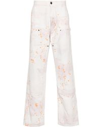 MSGM - Pantalones rectos con salpicadura de pintura - Lyst