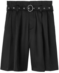 Jil Sander - Pleated Belted Shorts - Lyst