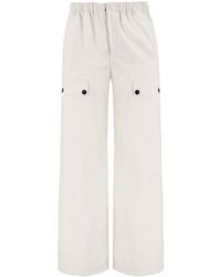 Ferragamo - Wide-leg Linen Trousers - Lyst
