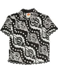 FARM Rio - Shell-Embroidered Eyelet Shirt - Lyst