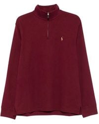 Polo Ralph Lauren - Quarter-Zip Embroidered-Logo Sweater - Lyst