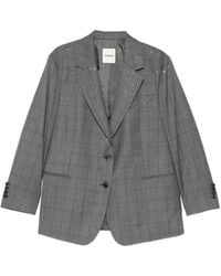 Sandro - Crystal-Embellished Checked Blazer - Lyst