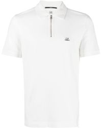 C.P. Company - Logo-embroidered Polo Shirt - Lyst