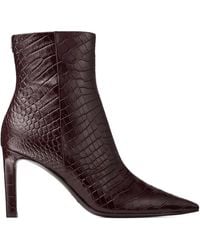 Jimmy Choo - 85Mm Frankie Crocodile-Effect Ankle Boots - Lyst
