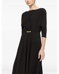 Nissa - Pearl-Detail Crepe Midi Dress - Lyst
