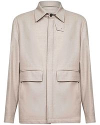D4.0 - Buttoned-Collar Shirt Jacket - Lyst