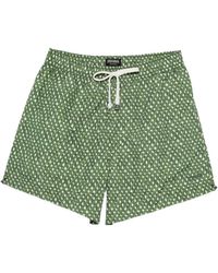 ZEGNA - Geometric-Print Swim Shorts - Lyst