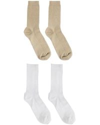 Birkenstock - Ribbed Metallic-Thread Socks (Set Of Two) - Lyst