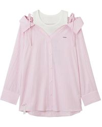 Musium Div. - Camisa A Rayas Con Hombros Lazados - Lyst
