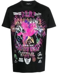 DSquared² - Cigarette Fit Graphic T Shirt - Lyst
