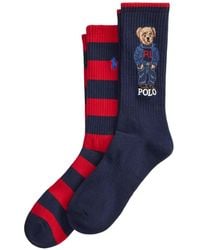 Polo Ralph Lauren - Polo Bear Striped Socks (Set Of Two) - Lyst