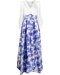 Sachin & Babi - Zoe Belted Floral-print Gown - Lyst