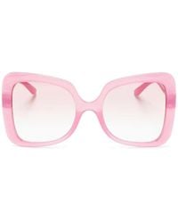 Dolce & Gabbana - Dg Devotion Oversized-frame Sunglasses - Women's - Acetate - Lyst