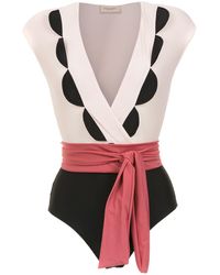 Adriana Degreas V-neck swimsuit - Rose