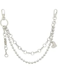 DIESEL - Heart Charm Chain Keyring - Lyst