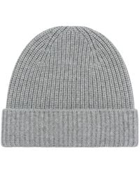 THE (Alphabet) - Ribbed-Knit Cashmere Beanie Hat - Lyst