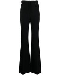 Roberto Cavalli - High-Waist Flared Wool Trousers - Lyst