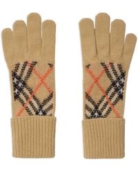 Burberry - Check Gloves - Lyst