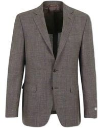 Canali - Checked Button Suit - Lyst