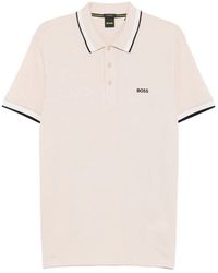 BOSS - Logo-Embroidered Tipped Polo Shirt - Lyst