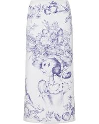 Moschino - Graphic-Print Midi Skirt - Lyst
