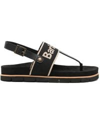 Barbour - Lumley Slingback-Sandalen Mit Logo - Lyst